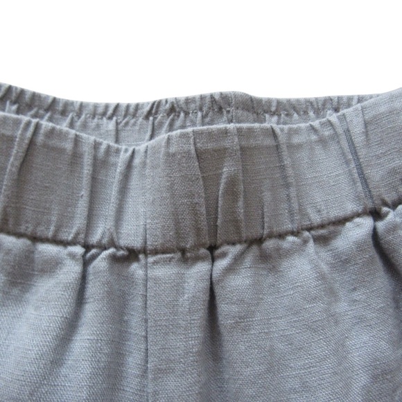 Eileen Fisher Linen Wide Leg Pants Medium Light Blue Cropped Pull On Pockets - Picture 7 of 11